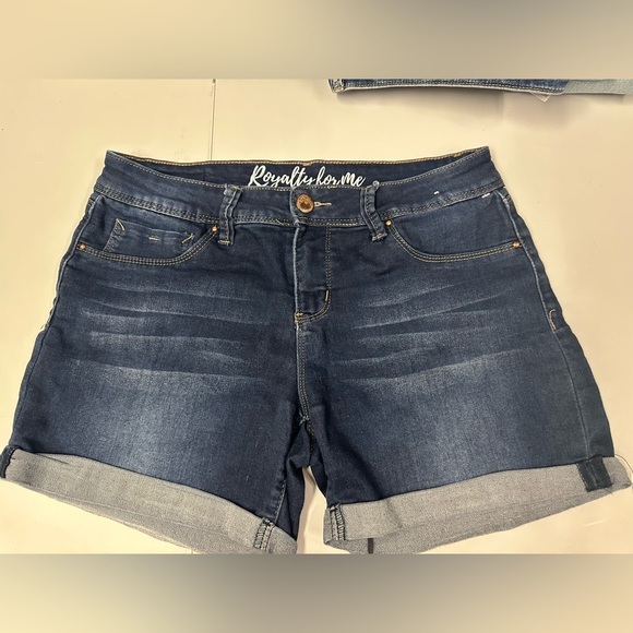 Royalty For Me Pants - Royalty For Me Blue Jean Shorts with Distressed‎ Hems
